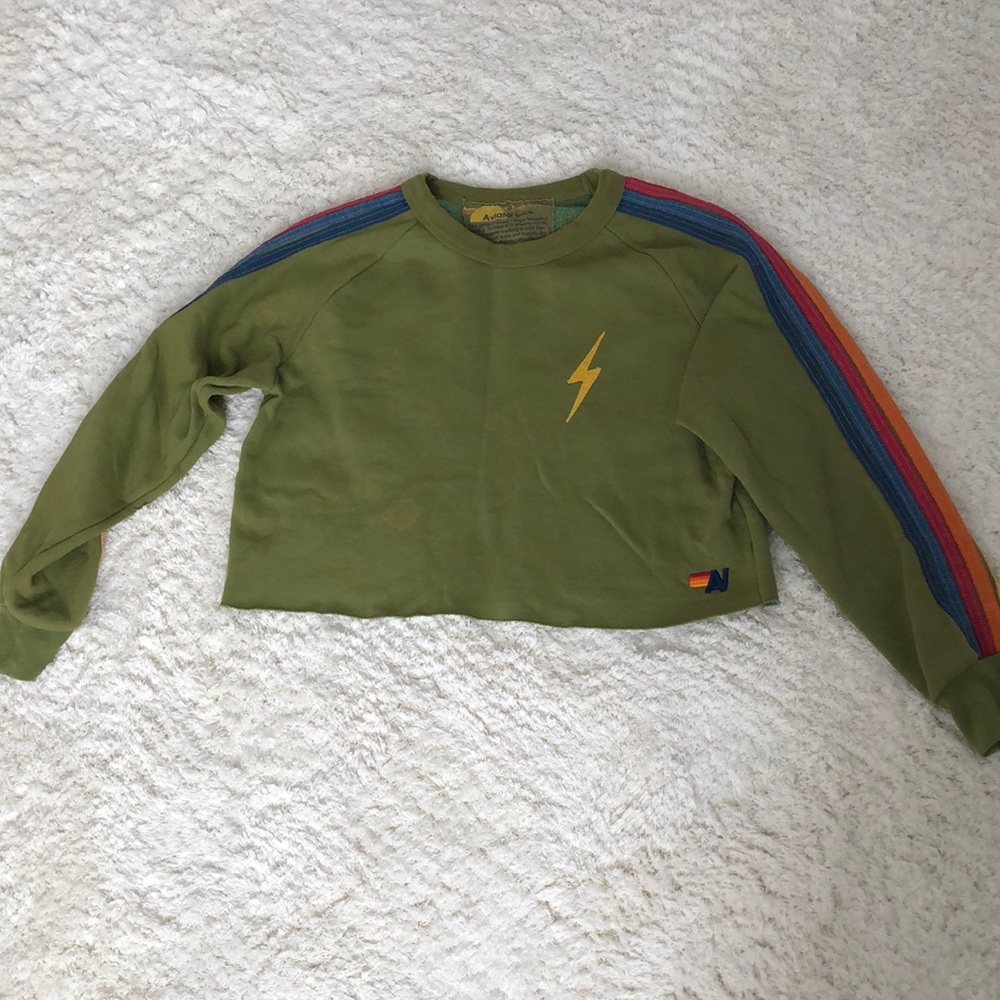 Aviator nation crop sweatshirt